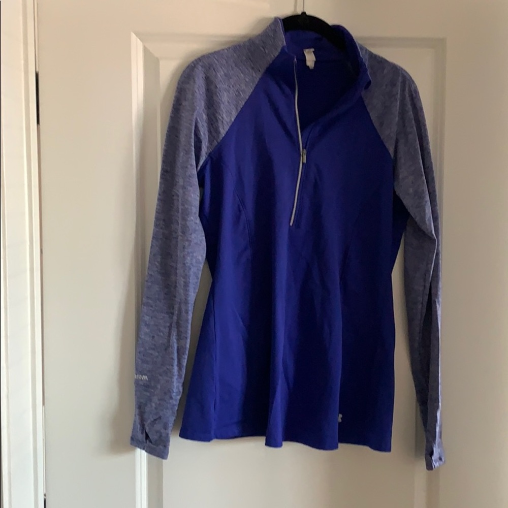 Fleece lined quarter zip/running top